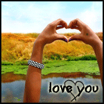 Аватар Девушка сложила из рук сердечко (Love you)