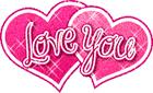 Аватар Два розовых сердца LOVE YOU