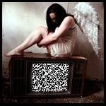 99px.ru аватар Девушка -ангел сидит на телевизоре