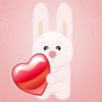 99px.ru аватар Милый кролик держит сердечко