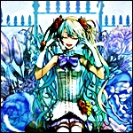 99px.ru аватар Вокалоид Hatsune Miku / Хацунэ Мику сидит среди цветов