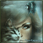 99px.ru аватар Девушка с котом, сверху-птица (Туз-Карапуз)