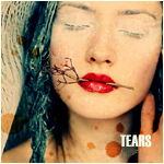 Аватар Девушка с веточкой в губах (tears)