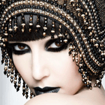 99px.ru аватар Девушка в чёрной шапочке украшенной бисером