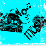 99px.ru аватар Слово music на голубом фоне