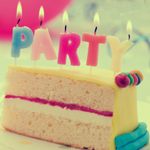 99px.ru аватар Торт со свечами в виде надписи PARTY