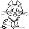 99px.ru аватар Нарисованная кошка на белом фоне