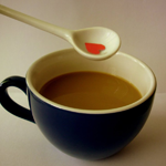 99px.ru аватар Кофе с молоком и ложка с сердечком