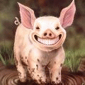 99px.ru аватар Свинья радостно копается в грязи