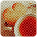 99px.ru аватар Чашка с чаем и печенье  виде сердца