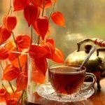 99px.ru аватар Чашка ароматного чая, рядом цветы