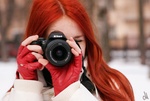 99px.ru аватар рыжая фотографирующая девушка