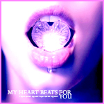 99px.ru аватар Девушка с ледяным сердцем во рту ('My heart beats for you / 'Мое сердце бьется для тебя')'