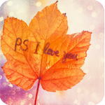 99px.ru аватар Надпись 'P.S. I love you' на осеннем листке