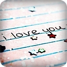 Аватар Надпись на бумаге присыпанная звездочками (I love you)