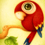 99px.ru аватар Рисованный попугай