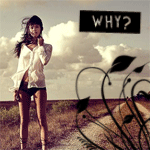 Аватар Девушка стоит на дороге с грустным видом ('Why?/Почему?')
