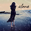 99px.ru аватар Девушка на берегу моря ('Alone' / 'Одиночество')