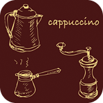 99px.ru аватар Кофемолка, кофейник и кофеварка ('Cappuccino' / 'Капучино')