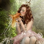 99px.ru аватар Девушка целует золотую рыбку