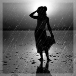 99px.ru аватар Силуэт девушки под дождём