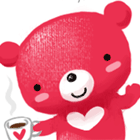 99px.ru аватар Розовый мишка с чашкой
