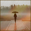 99px.ru аватар Девушка с зонтом идёт по пирсу под дождём