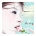 Аватар Девушка прикасается губами к еще нераспустившемуся бутону (shining)