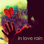 99px.ru аватар Девушка смотрит на осенний листок на мокром стекле ('In love rain' / 'В дожде любви')