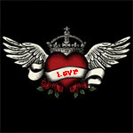 99px.ru аватар Сердце с крыльями и с короной(Love)