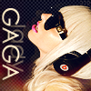 Аватар Певица Lady Gaga в очках и наушниках