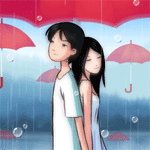 99px.ru аватар Девушка с мальчиком под зонтиками