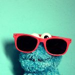 99px.ru аватар COOKIE MONSTER (печеньковое чудовище) в очках