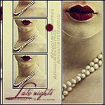 Аватар Девушка с ярко накрашенными губами и бусами на шее (Jate nights)