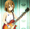 Аватар Юи Хирасава из аниме 'K-on' играет на гитаре