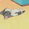 99px.ru аватар Котёнок Чи катается по полу (аниме Милый дом Чи/anime Chi's Sweet Home)