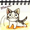 99px.ru аватар Котёнок Чи нарисованный в блокноте (аниме Милый дом Чи/anime Chi's Sweet Home)
