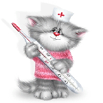 Аватар Котёнок с градусником