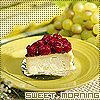 99px.ru аватар Пирожное на тарелочке и виноград (Sweet morning)