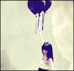 99px.ru аватар Девушка с черными воздушными шариками