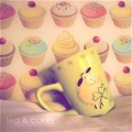 Аватар Чашка на фоне пирожных (tea & cakes)