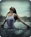 99px.ru аватар Девушка стоит в воде под дождём