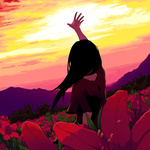 99px.ru аватар Девушка на закате среди поля цветов