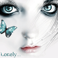 Аватар Бабочка на лице грустной девушки (lonely)