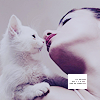 99px.ru аватар Девушка и белый кот
