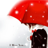 99px.ru аватар Девушка с красным зонтом под снегом(i miss you)
