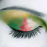 99px.ru аватар Новогодняя ёлочка на макияже девушки