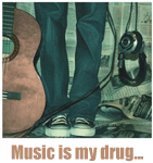 99px.ru аватар Гитара, ножки и наушники (Music is my drug...)