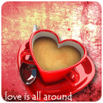99px.ru аватар Чашечка кофе в форме сердечка на блюдечке с ложечкой (love is all around)