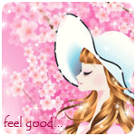 Аватар Девушка в шляпке на фоне цветов (feel good...)